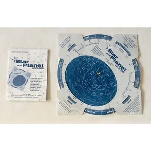 Vintage 1980 Volvelle Stars Sky Planet Dial Locator Astronomy Edmund Scientific